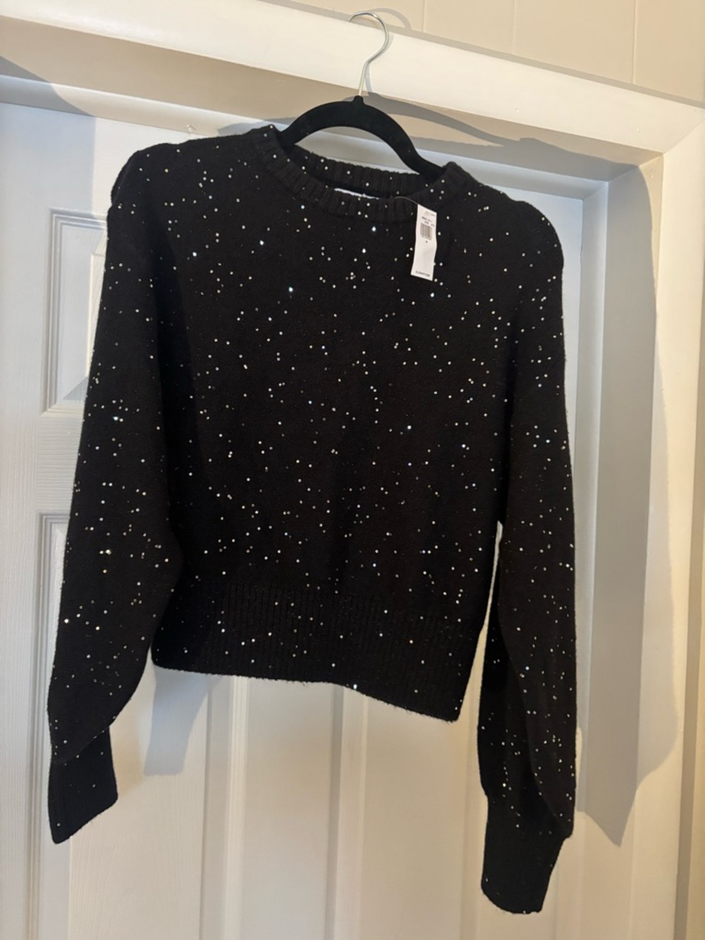 Old Navy Black Sequin Pullover Sweater